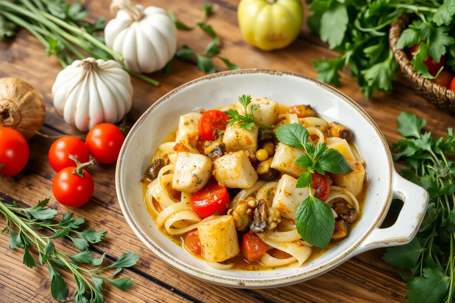 Un plat traditionnel français avec des ingrédients frais.